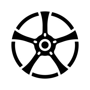 Wheel Rim web simgesi vektör illüstrasyonu