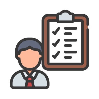 İşçi Kontrol Listesi vektör illüstrasyon tasarımı 