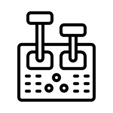 Uçuş Kontrolü Simge vektör illüstrasyonunu Yapıştırır