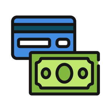 Kredi kartı web simgesi vektör illüstrasyonu