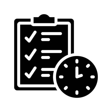 Zamanlanmış Test Web simgesi vektör çizimi