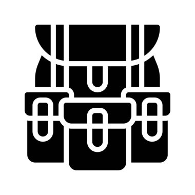 sırt çantası web simge vektör çizim