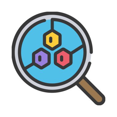  Araştırma Kimyasalları web simgesi vektör illüstrasyonu