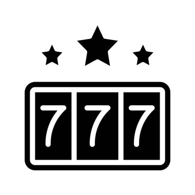 Slot Makinesi Kazanan Web simgesi vektör çizimi