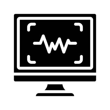 Bilgisayar Ses Tanıma simgesi, vektör çizimi 