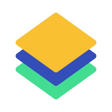 Üç Katman Web simgesi vektör illüstrasyonu