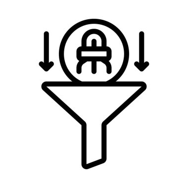 Nano Filtreler web simgesi vektör çizimi