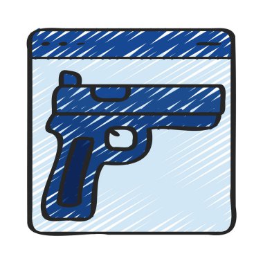 Çevrimiçi Silah Suçu vektör illüstrasyonuName