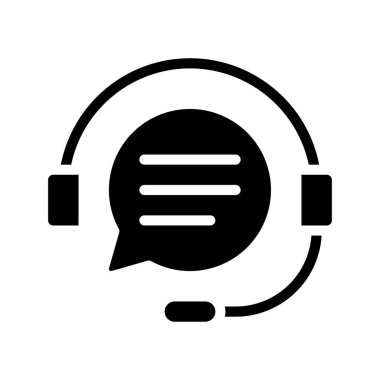 Müşteri Desteği Sohbet simgesi çizimi 