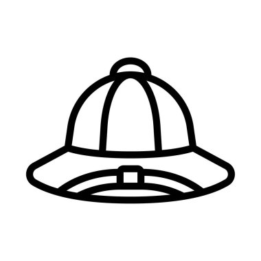 Arkeolog Şapka Web simgesi vektör illüstrasyonu