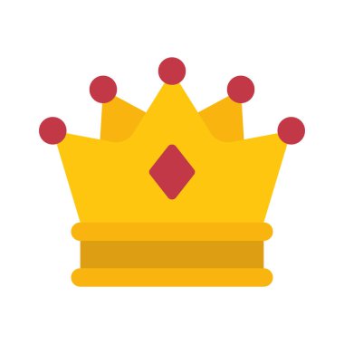 Beyaz arkaplanda kraliyet taç simgesi vektör illüstrasyonu 