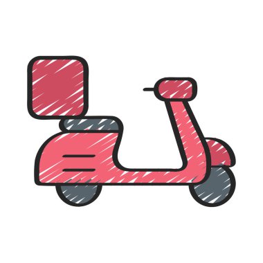  scooter simgesi vektör illüstrasyonu