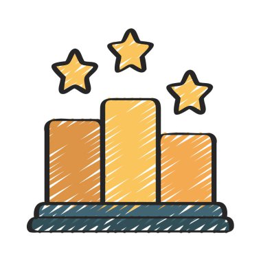 Kazanan Podyum Web simgesi vektör illüstrasyonu