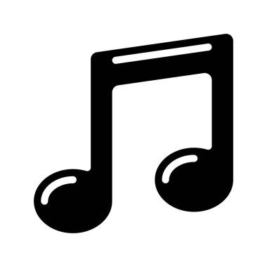 müzik notası ikon vektör illüstrasyonu 