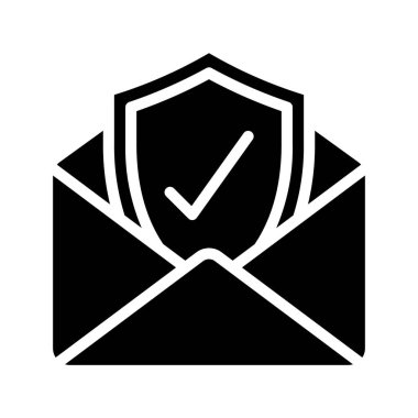 güvenli e-posta kutsal kişilerin resmi, vektör çizim