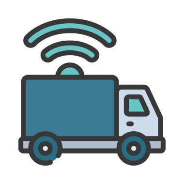 Özerk Lorry web simgesi vektör illüstrasyonu