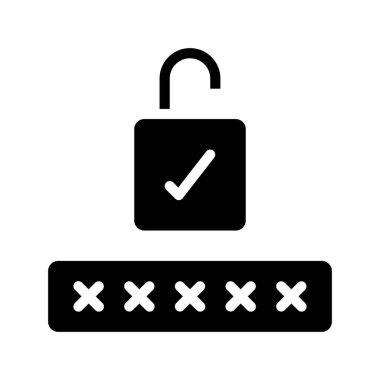 parola simgesi, vektör illüstrasyonu basit tasarım