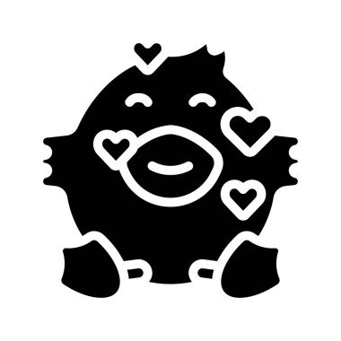 Aşk web simgesi vektör illüstrasyonunda