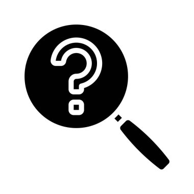 Arama Soruları simgesi, vektör illüstrasyonu  