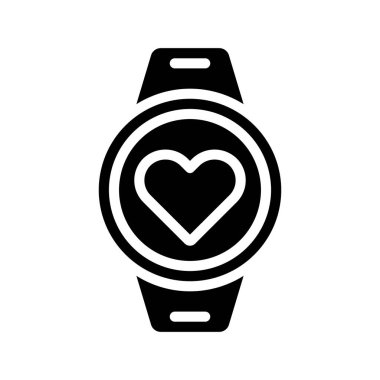 Fitness Smart Watch ikon vektör çizimi 