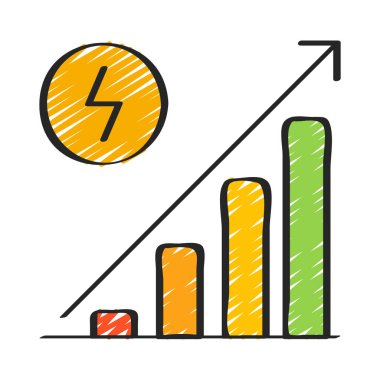 Enerji Verimliliği Ağ ikonu vektör çizimi