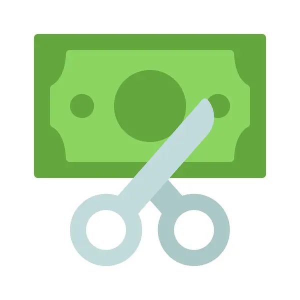 Cut Costs Web Icon Vector Illustration — Stock Vector