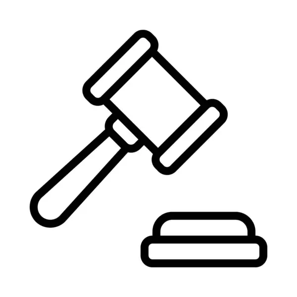 Auction Mallet Web Icon Vector Illustration — Stock Vector