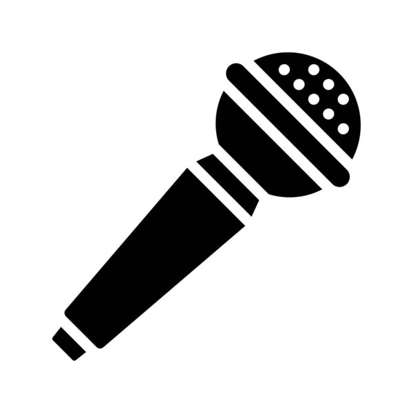 Microphone icon, vector illustration 