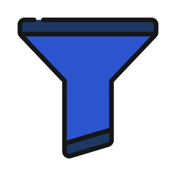 Filter Trichter Web Icon Vektor Illustration — Stockvektor