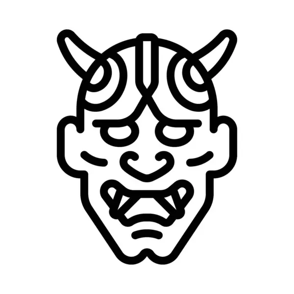 Samuray Blis Maskesi Web Simgesi Vektör Illüstrasyonu — Stok Vektör