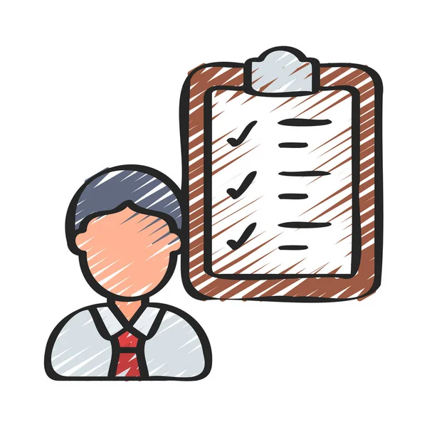 İşçi Kontrol Listesi vektör illüstrasyon tasarımı 