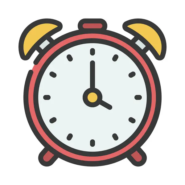 Icono Del Reloj Despertador Ilustración Vectorial — Vector de stock