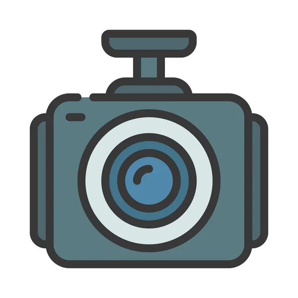 Ilustración Vector Icono Web Dash Cam — Vector de stock