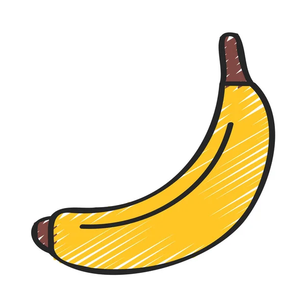 Banana Fruit Icon Vector Illustration — Stock Vector