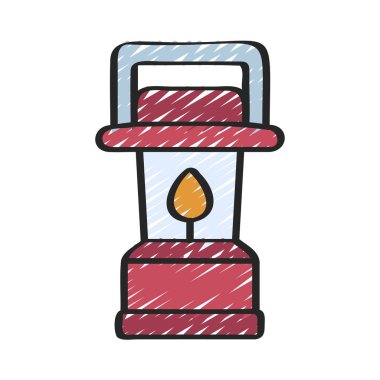 kamp feneri ikonu vektör illüstrasyonu