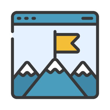 Milestones web simgesi vektör illüstrasyonu