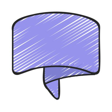 Eğri Kurdele Web simgesi, vektör illüstrasyonu         