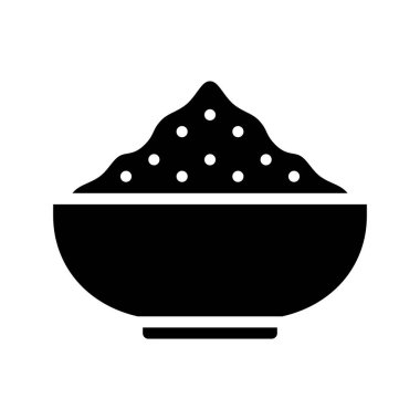 Zerdeçal Bowl web simgesi vektör illüstrasyonu