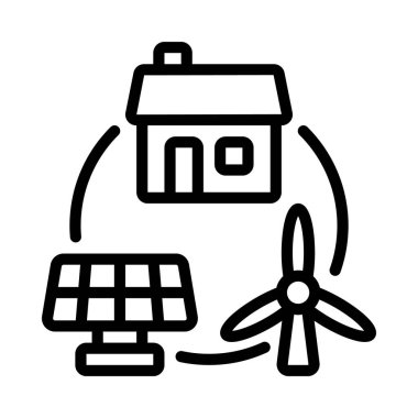 Akıllı Izgara ağ ikonu vektör çizimi