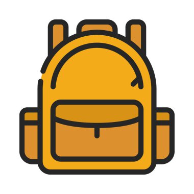 sırt çantası web simge vektör çizim