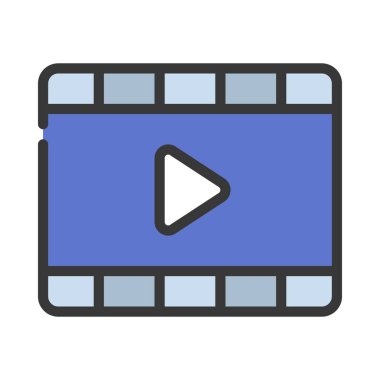 Video Simgesi Basit Vektör Resmini Oynat