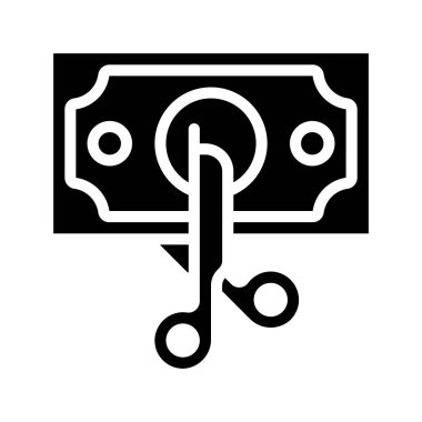 Kesme Maliyeti web simgesi vektör illüstrasyonuName