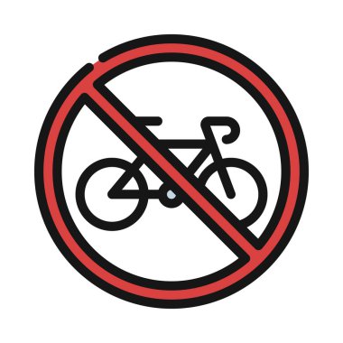 Bisiklet web simgesi vektör illüstrasyonu yok