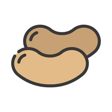 fasulye web simgesi vektör illüstrasyonu