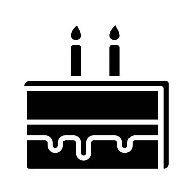 Fırın, pasta simgesi vektör illüstrasyonu 