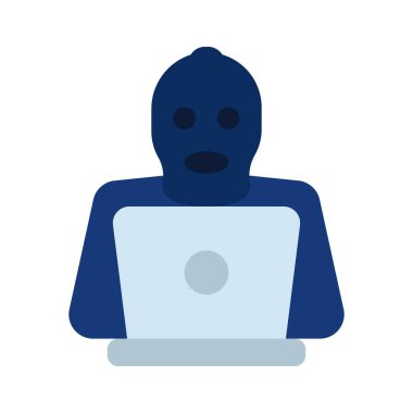 Soyguncu Hacker web simgesi vektör çizimi
