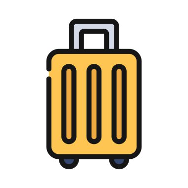 Bagaj Suitcase web simgesi vektör illüstrasyonu