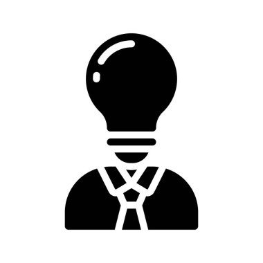 Fikir Kişi web simgesi vektör illüstrasyonu