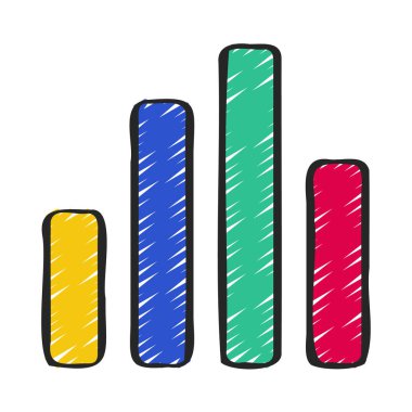 Grafiksel grafik diyagramı simgesi silueti