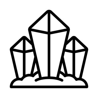 Kristaller simge vektör illüstrasyon tasarımı 